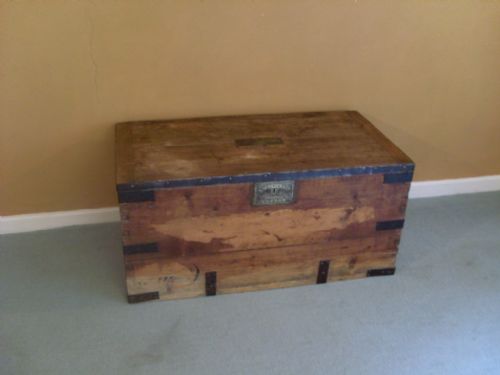 A 19thc Pine Campaign Trunk
