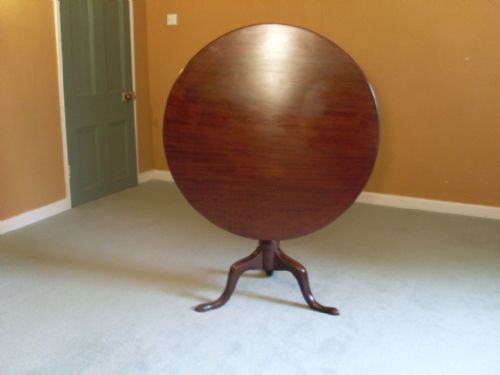 fig 1. A large Geo III cuban mahogany tilt top tripod table