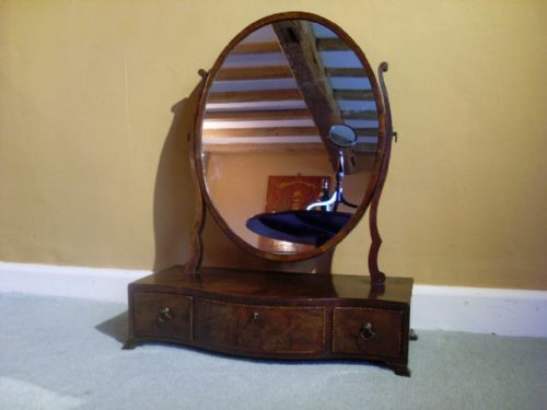 A 19thc Serpentine Toilet Mirror