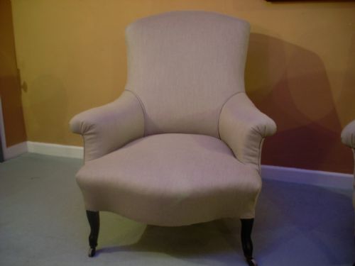 fig 1. A pair of French upholstered open armchairs