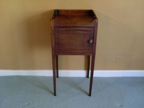 A 19thc Mahogany Tray Top Bedside Stand