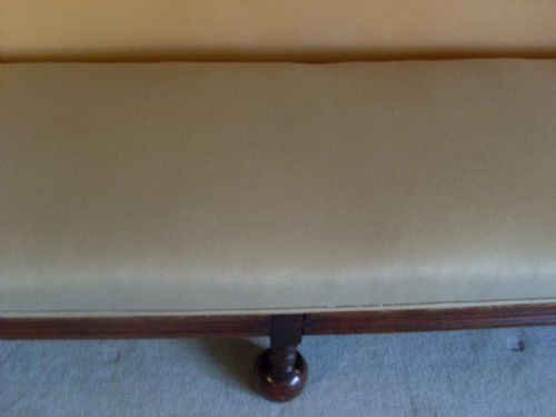 fig 2. A Victorian oak ball foot long stool