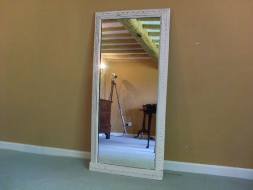 A Painted Tall Victorian Dressing Mirror