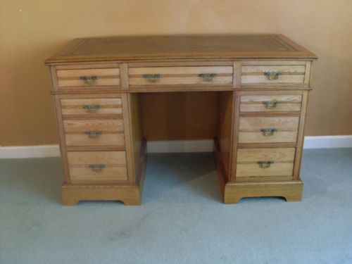 An Edwardian Light Oak Desk