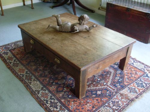 A Late Victorian School Desk Coffee Table