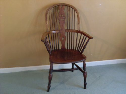 A 19thc Windsor High Back Arm Chair