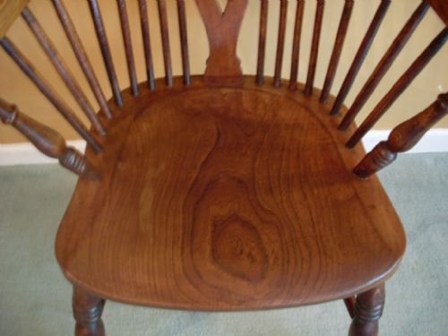 fig 1. A 19thC Windsor high back arm chair