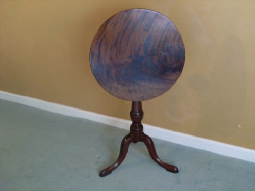 A Small Geo III Mahogany Tilt Top Tripod Table
