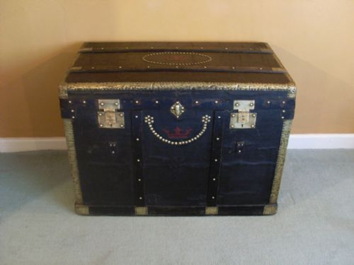 A Very Decorative French Travelling Trunk