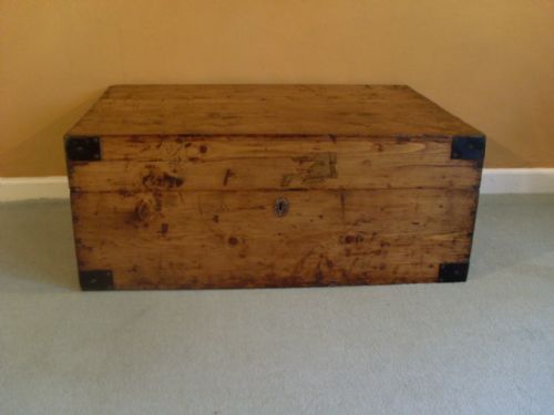 A 19thc Trunk Suitable as a Coffee Table