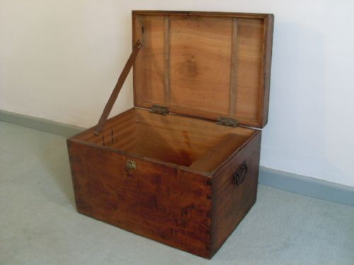 A 19thc Military Camphor Wood Trunk