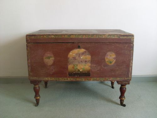 A Decorative Georgian Painted Box on Stand