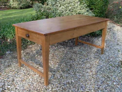 A 19thc Country Pine Kitchen Table Seats 8