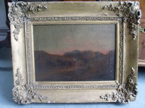A 19thc Oil on Canvas in Untouched Condition
