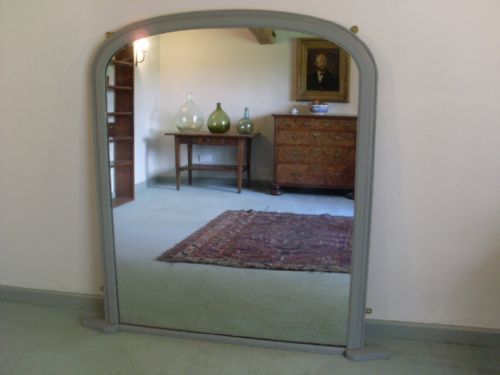 A Large Victorian Painted Overmantle Mirror