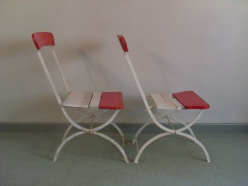 A Pair of French Garden Chairs Plus Another