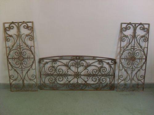 19thc French Decorative Ironwork Window or Door Grills