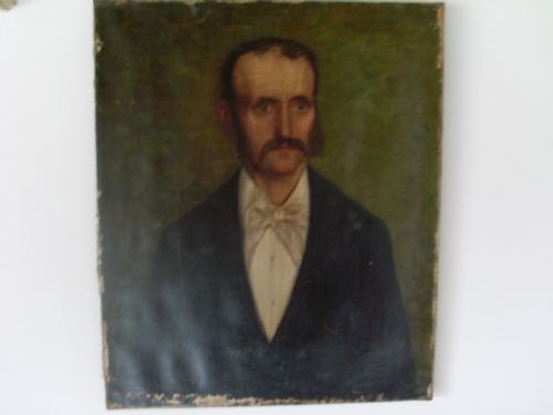 A 19thc Portrait of a Gentle Man with a Moustache
