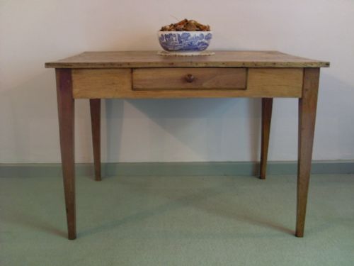 A French Cherry Legged Rustic Side Table