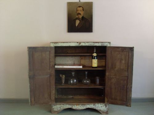 A 19thc English Painted Cupboard
