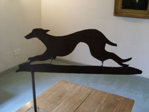 A Mounted Decorative Antique Hound Weather Vane