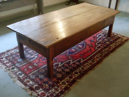 A Huge Early 19thc Elm Topped Coffee Table