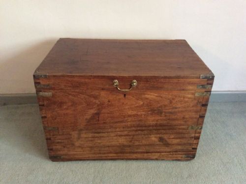 A Good 19thc Camphor Military Trunk