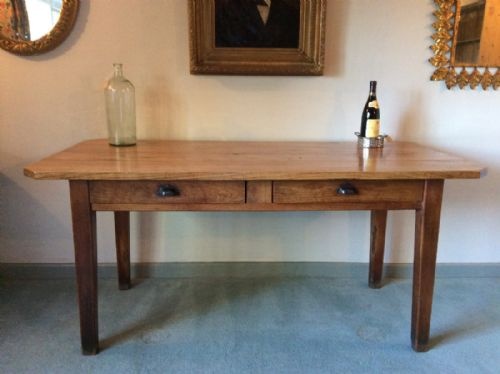 A French Two Drawer Cherry Table