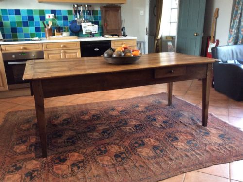 A French Cherry Farmhouse Table Seats 8+