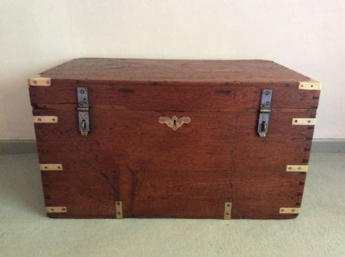 A Colonial Brass Bound Campaign Trunk