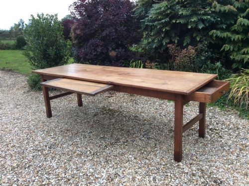 A French Cherry Wood Dining Table Seats 12