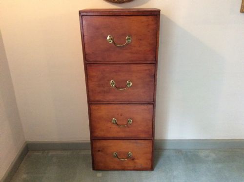 A Late 19thc Tall Bank of Drawers.