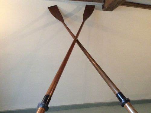 A Pair of Edwardian 9'6'' Skulling Oars