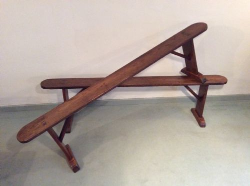 A Good Pair of 180 Cm French Elm Benches