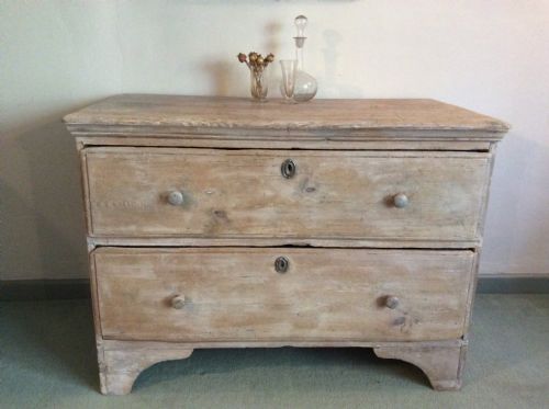 A Georgian Two Drawer Pine Chest