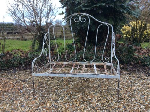 A French Double Seat Iron Garden Chair