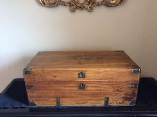 A Small 19thc Camphor Campaign Trunk