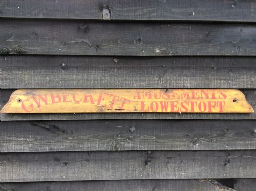 A Genuine Wooden Fairground Sign