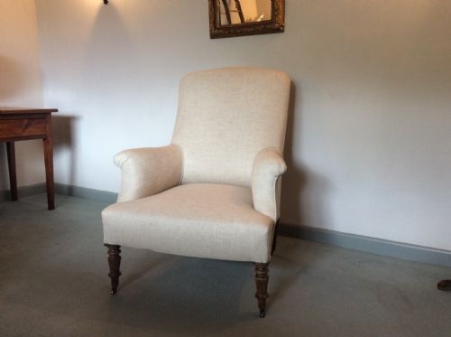 A Good 19thc French Upholstered Armchair
