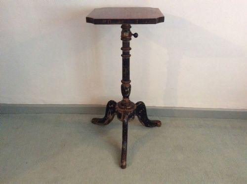 An Italian Painted Adjustable Pedestal Tripod Table