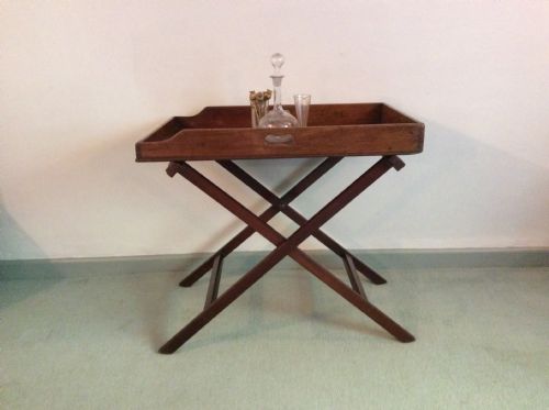 A 19thc Mahogany Butlers Tray Lamp Table
