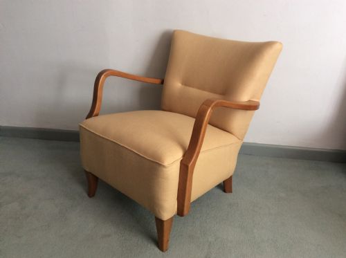 A French Deco Period Upholstered Armchair