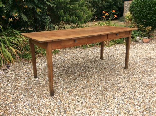 A French Two Drawer Cherry Top Table