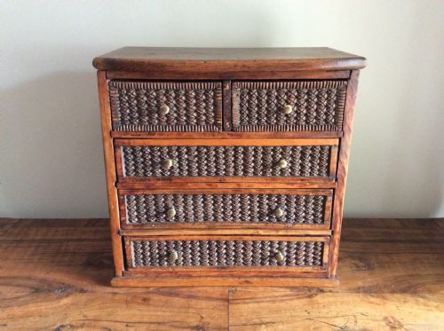 A Tramp Art Miniature Chest