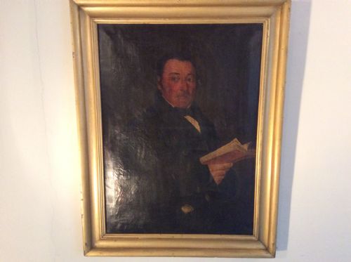 A 19thc Large Oil Portrait