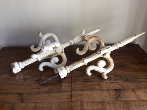 A Pair of 19thc Cast Iron Gate Finials