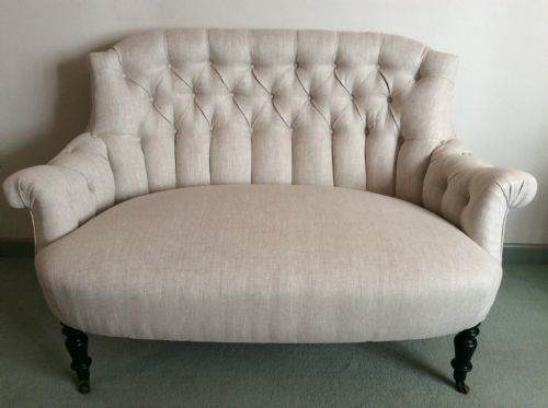 A Small Buttoned Back French Sofa