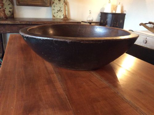 An Exceptionally Large Antique Dairy Bowl