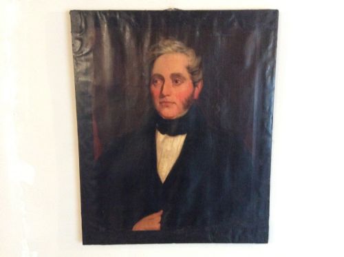 A Large Unframed Portrait of a Gentleman