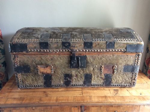 An 18thc Dome Top Travelling Trunk